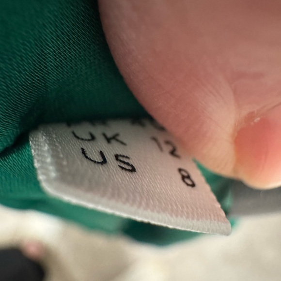 Worn 1x. Galvan evening dress. Forest green. US 8. Shows normal signs of wear. - Picture 9 of 10